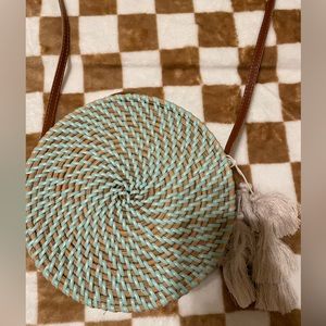 NWOT - Round Rattan Boho Bag